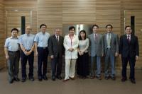 Prof. Chen Zijiang (middle), Prof. Chan Wai-yee (4th from left), Prof. Fung Kwok-pui (1st from right), and Prof. Christopher Cheng (2nd from right)